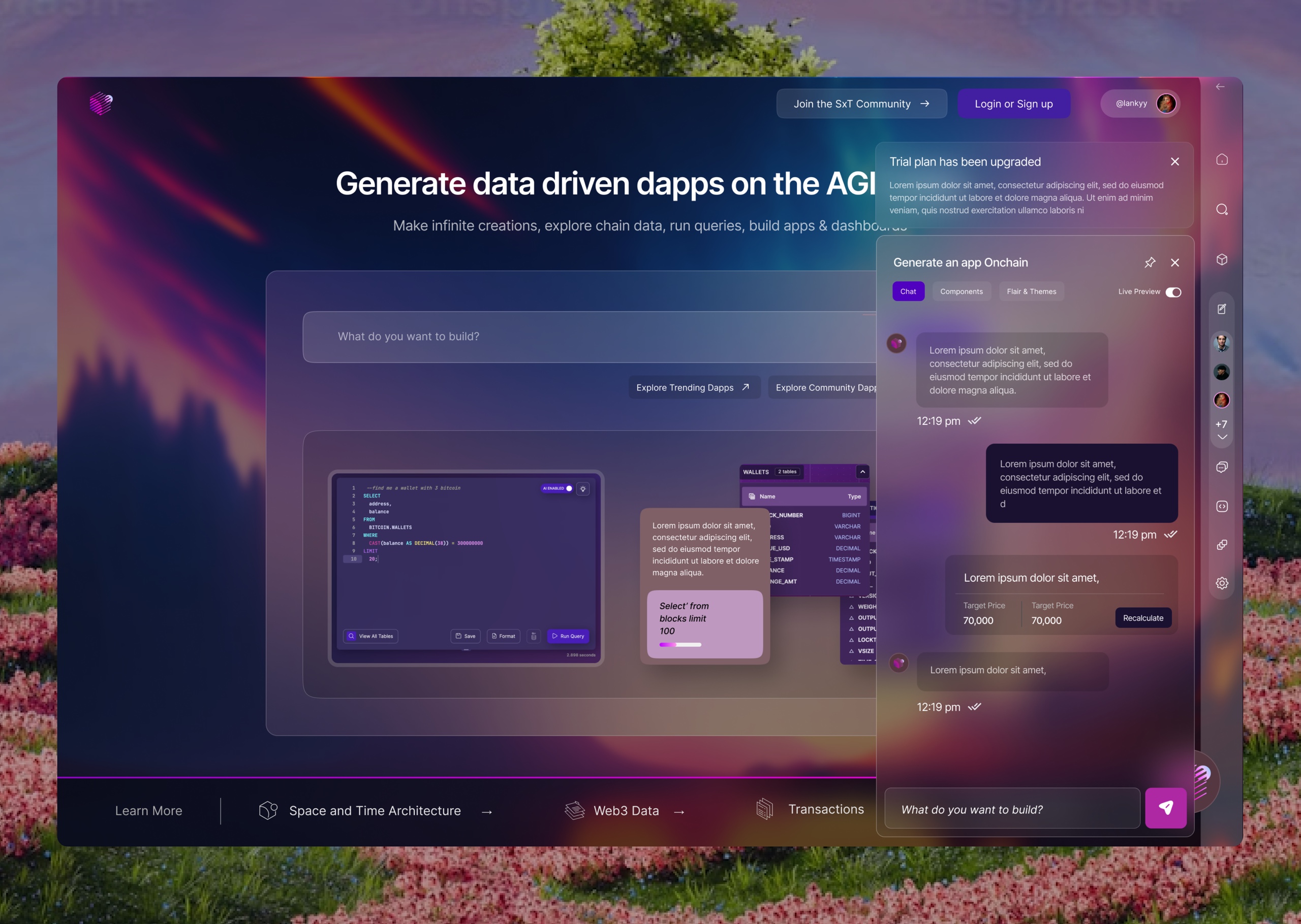 Dreamspace screen