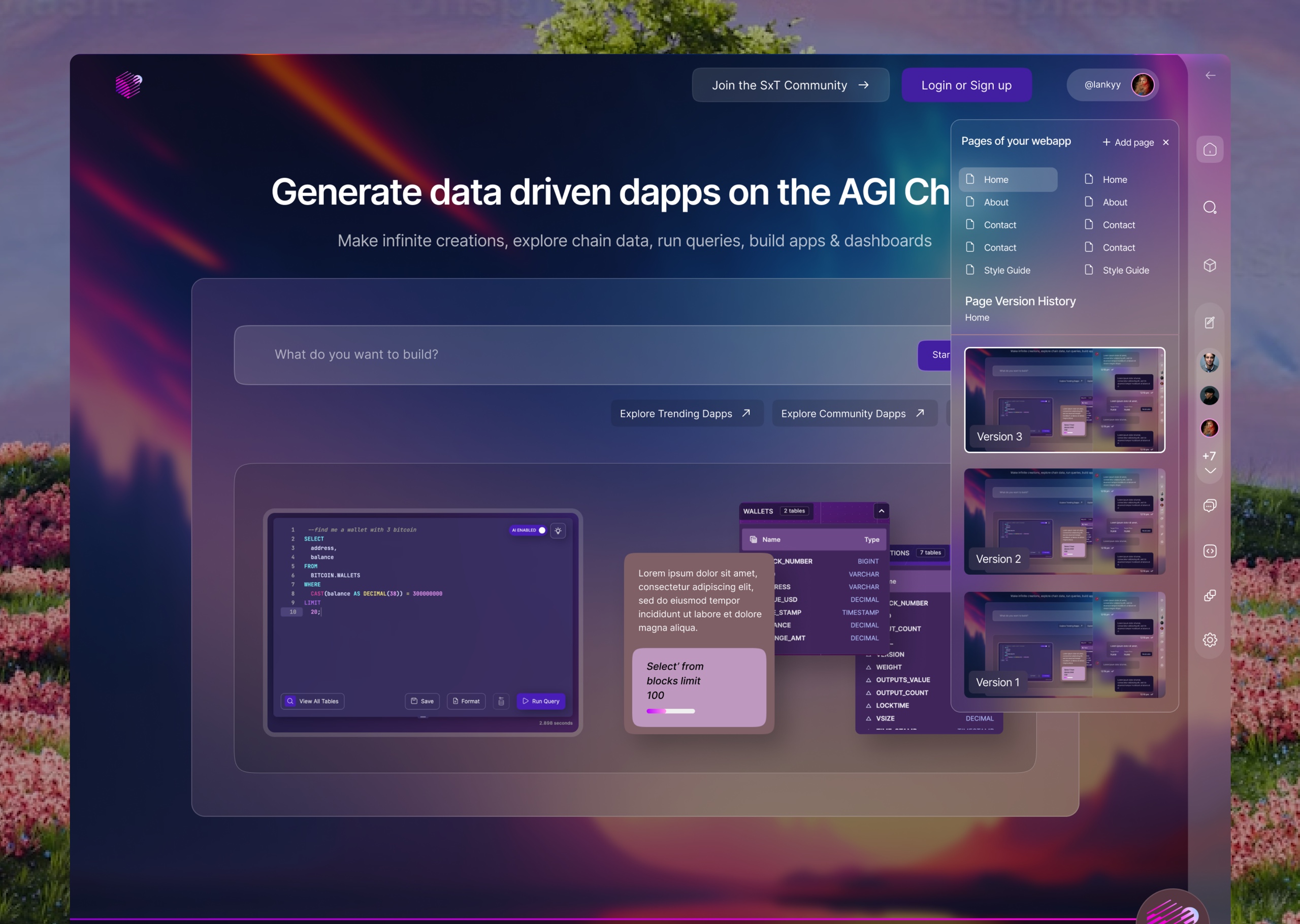 Dreamspace screen