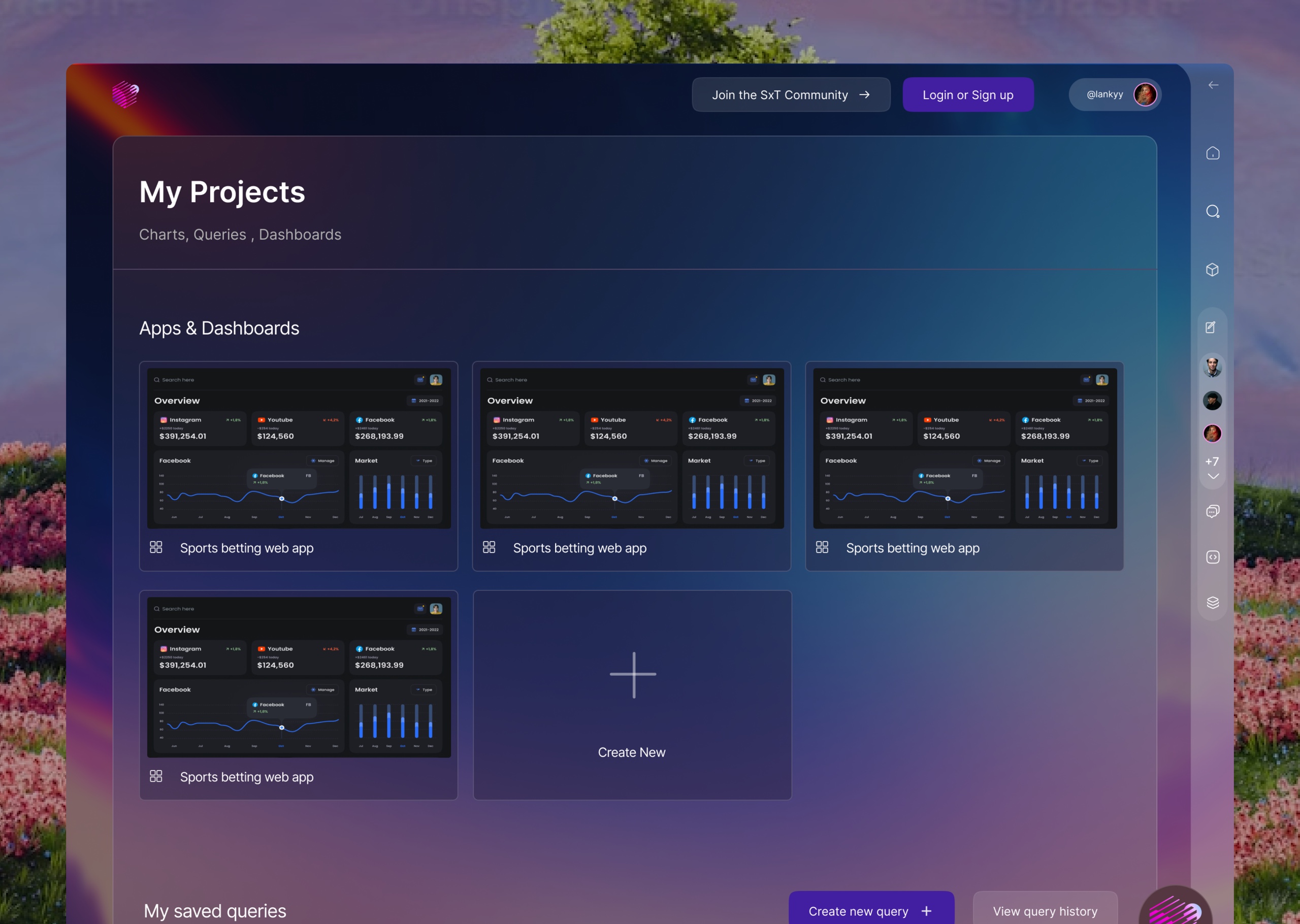 Dreamspace screen